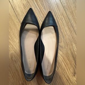 Stuart Weitzman Black Pointed Flats